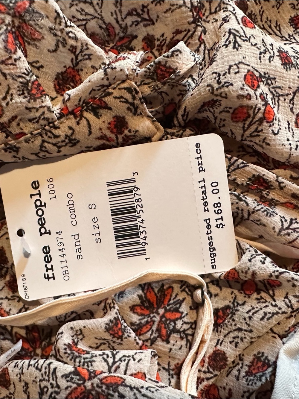 Free People See It Through Dress nwt small boho maxi oversized long sleeve - Picture 7 of 9